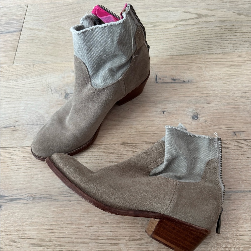 Zadig & Voltaire booties with hot pink back